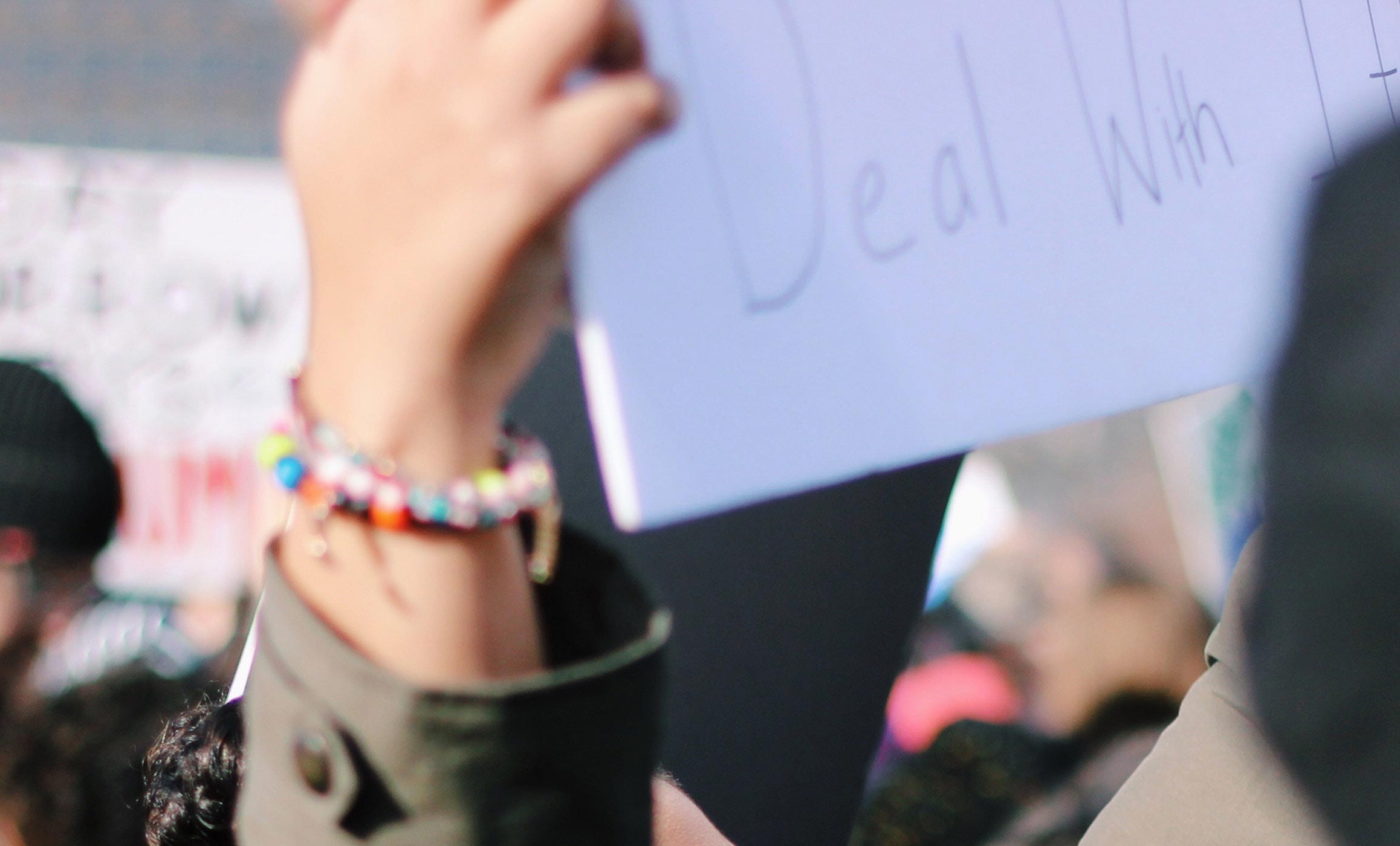 Person at protest